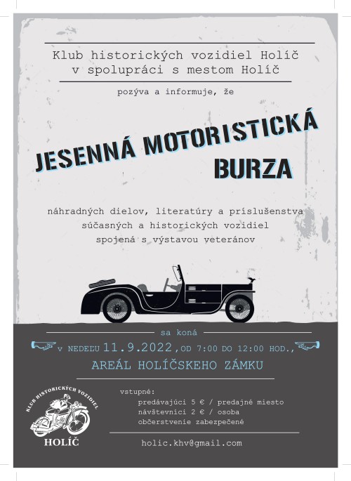 Jesenná motoristická burza Holíč