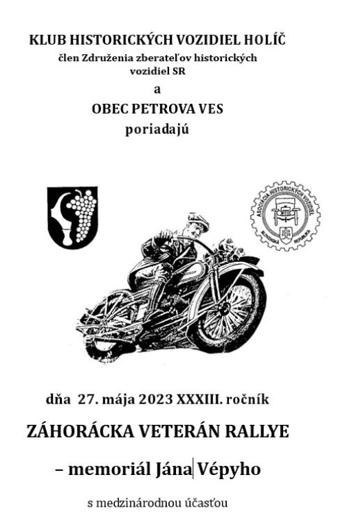 33. ročník Záhorácka veterán rallye - memoriál Jána Vépyho